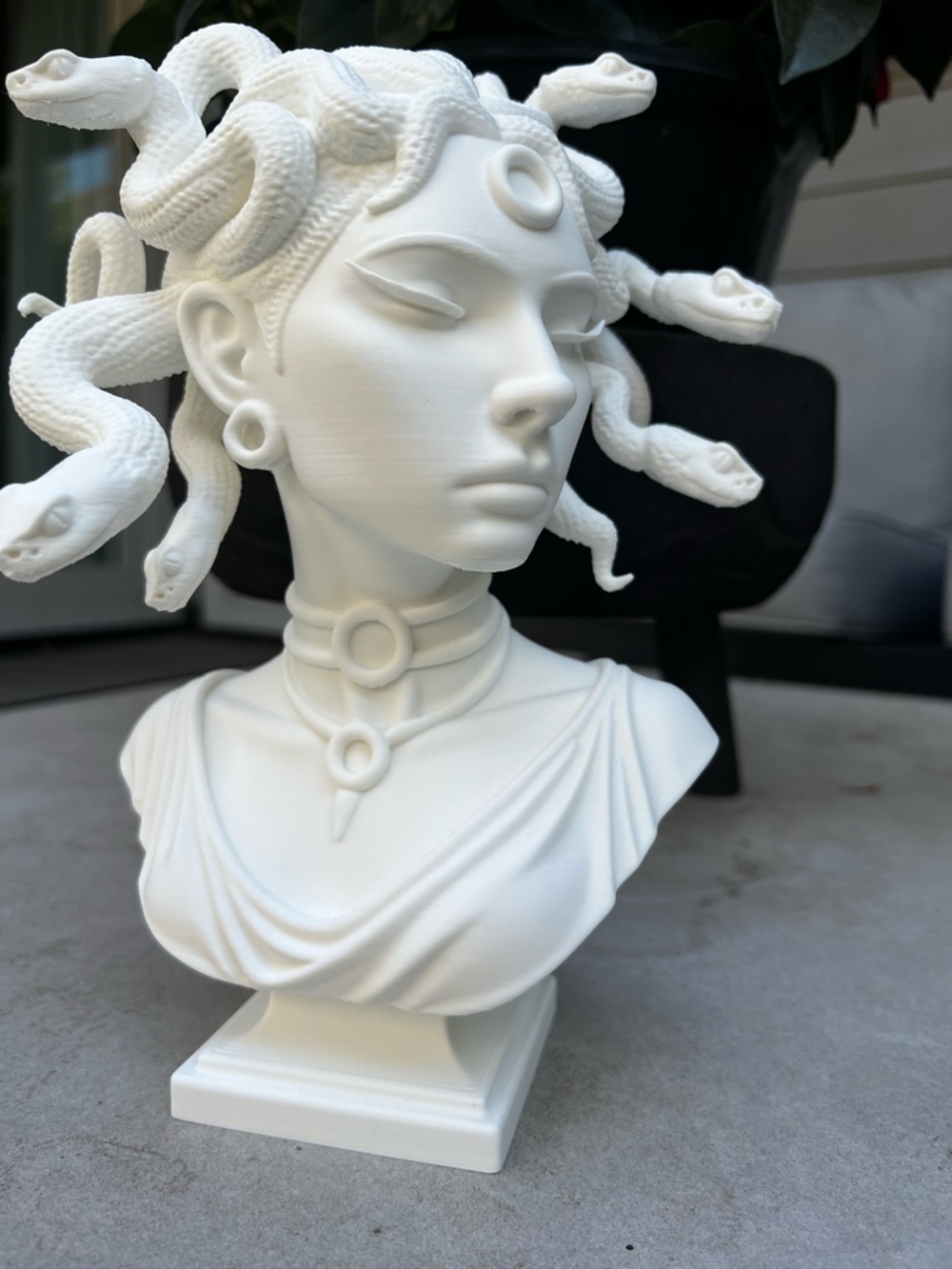 White Medusa  Sculpture